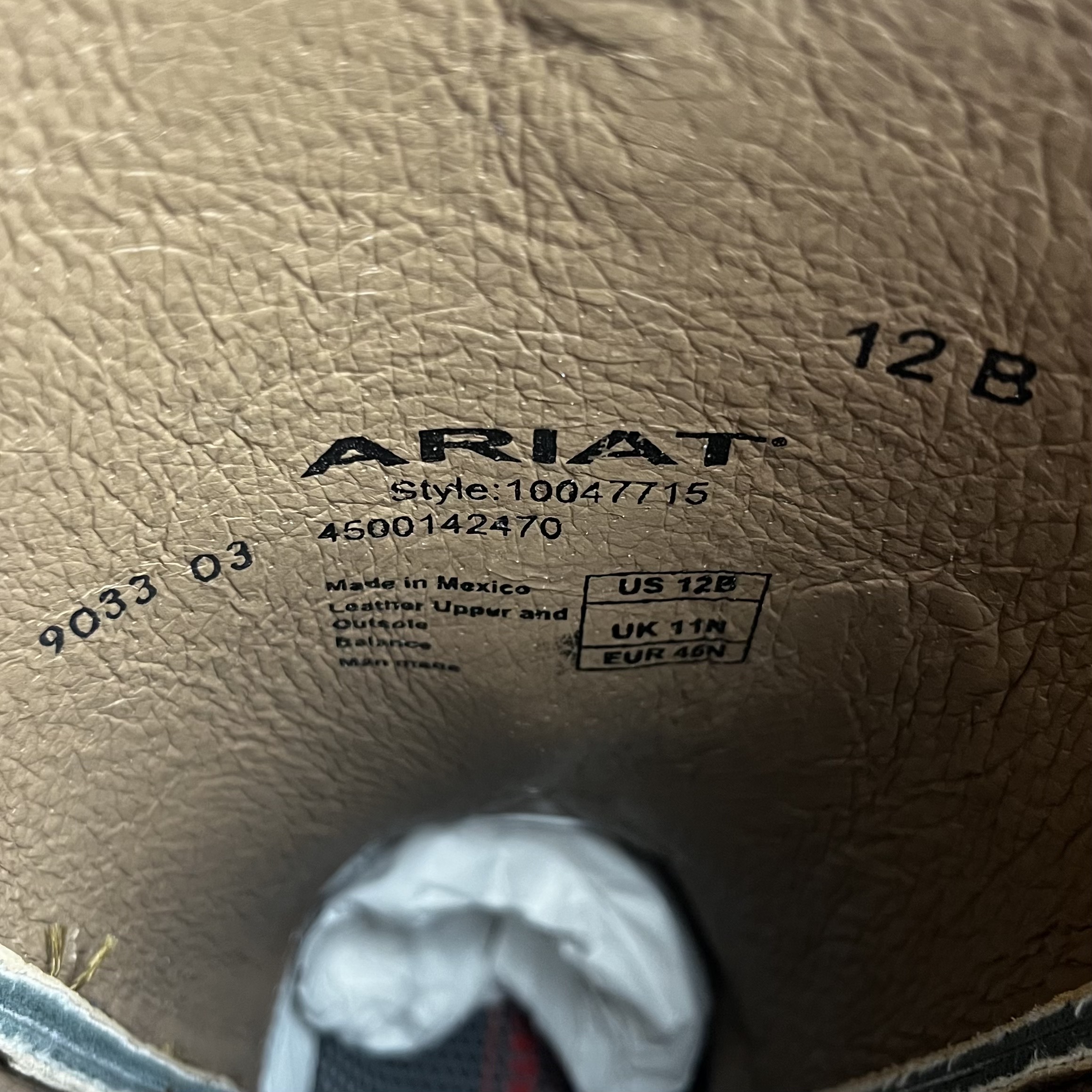 Ariat style tag