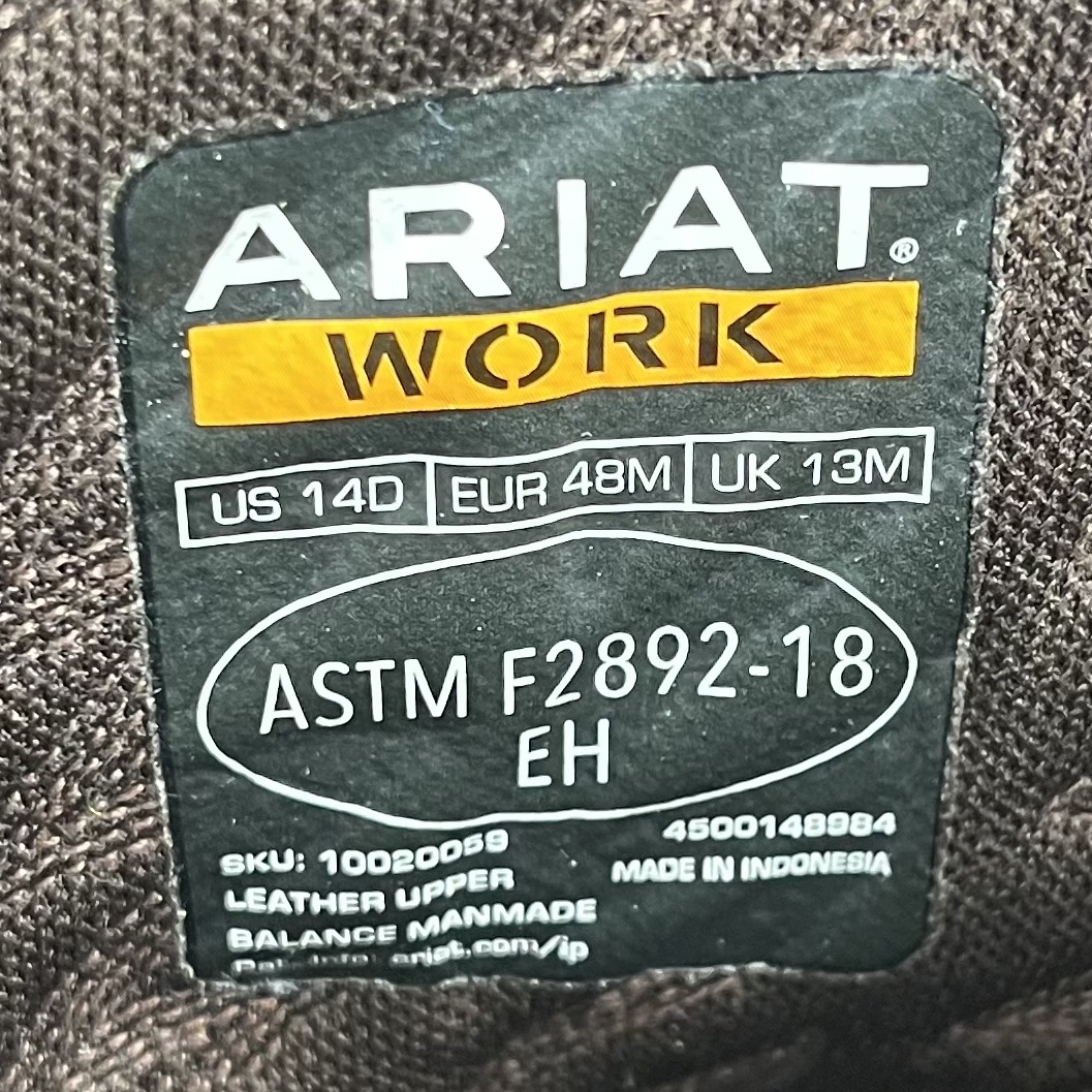 Ariat Work style tag