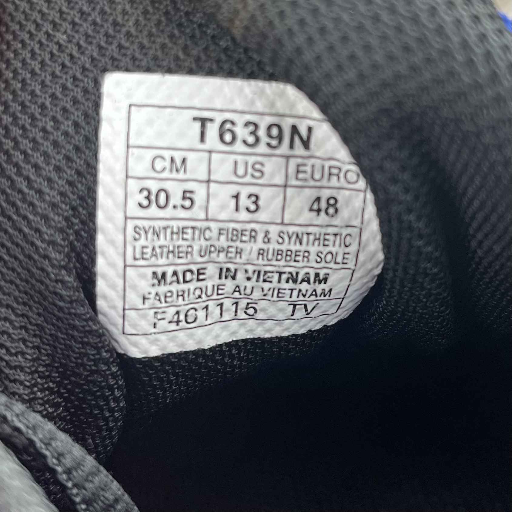 ASICS style tag