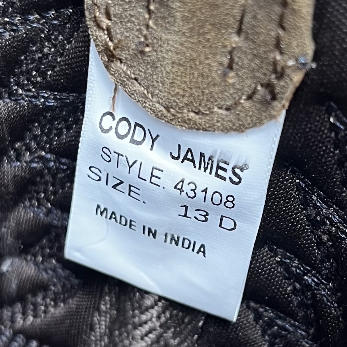 Cody James style tag