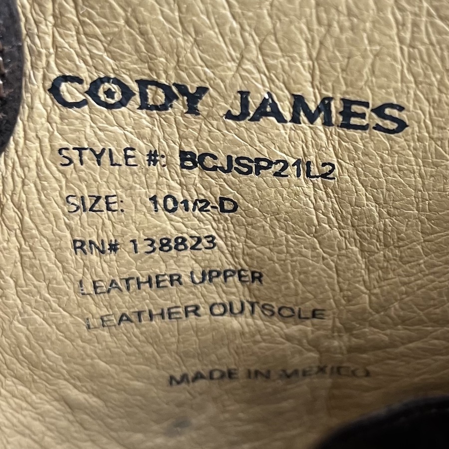 Cody James style tag