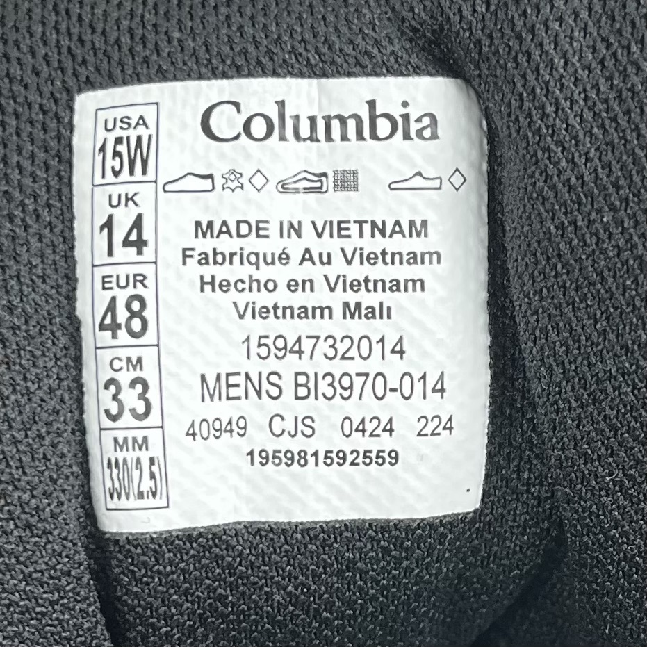 Columbia style tag