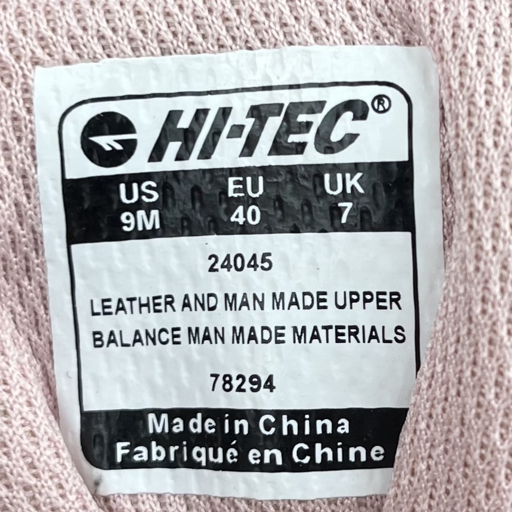 Hi-Tec style tag