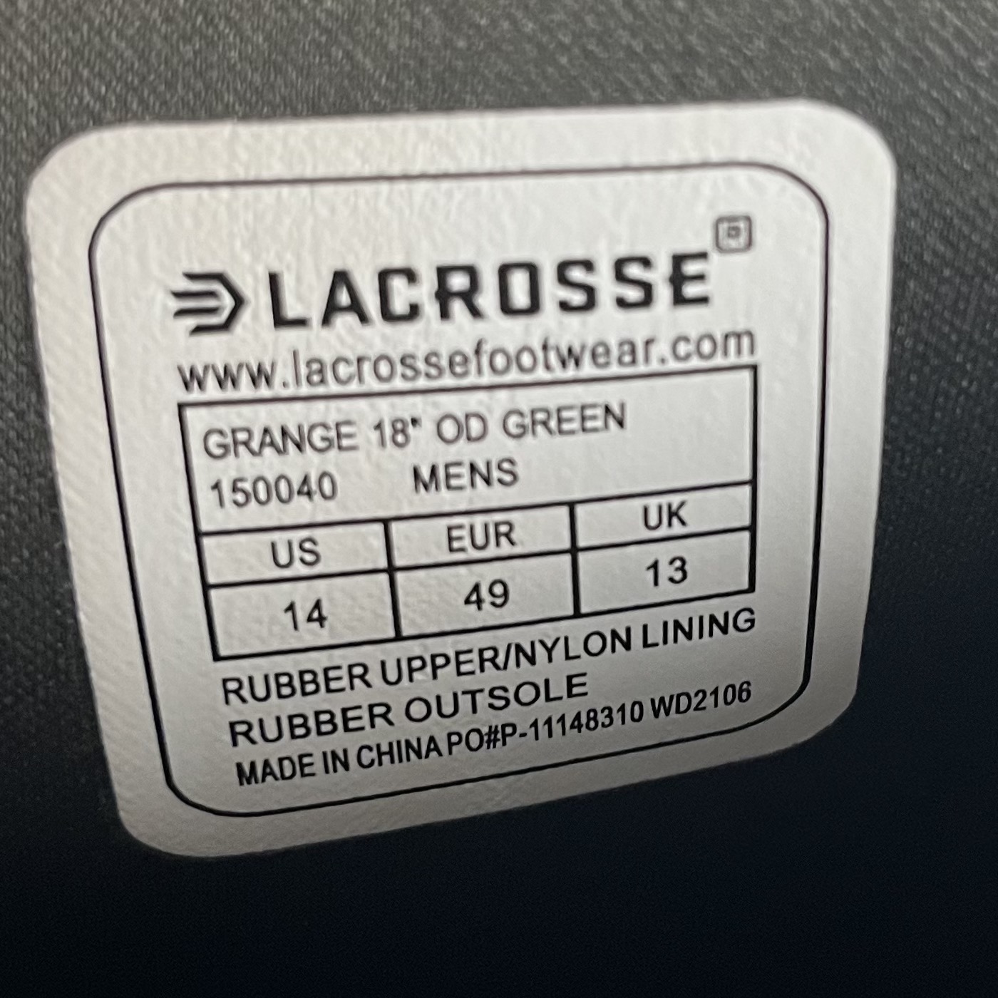 LaCrosse style tag
