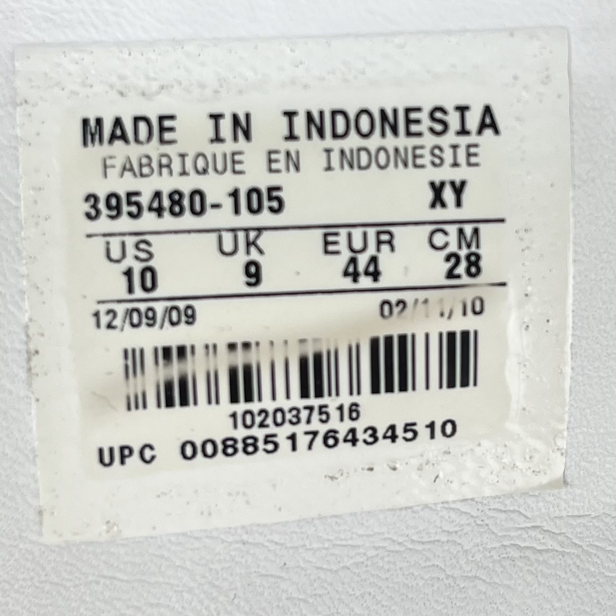 Nike style tag