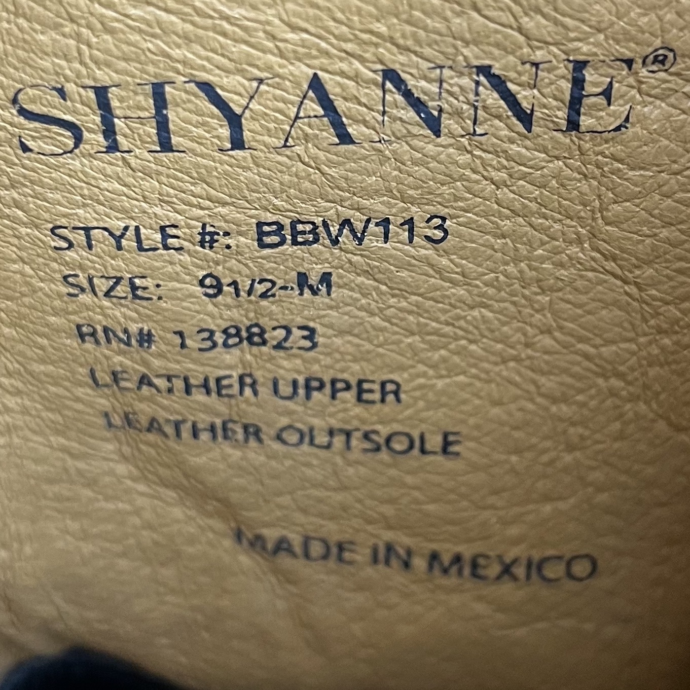 Shyanne style tag